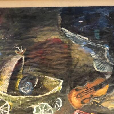 James Martin Original Gouache on Paper Ancient Sounds 1986
