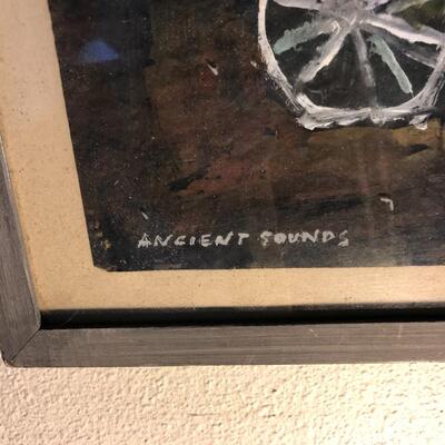 James Martin Original Gouache on Paper Ancient Sounds 1986