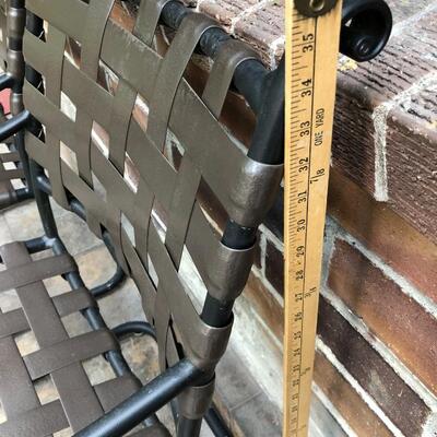 Pair of Outdoor Armchairs with Foot Stools in Black and Brown