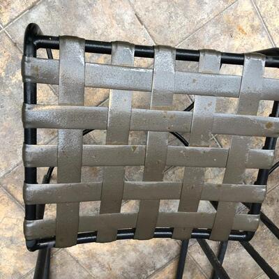 Pair of Outdoor Armchairs with Foot Stools in Black and Brown