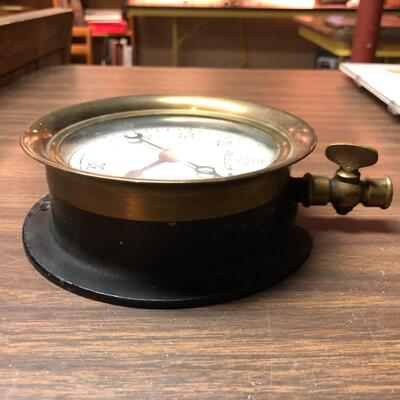 National Steam Specialty Co Chicago Antique Brass Altitude Meter