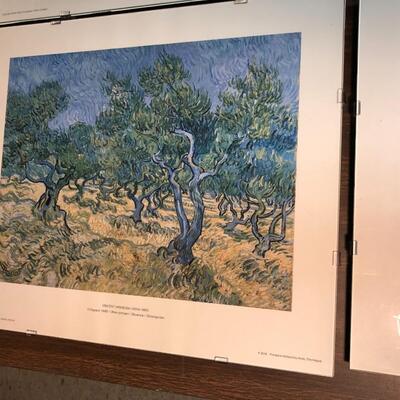 Lot of 4 Vincent Van Gogh Art Prints Glass Covered