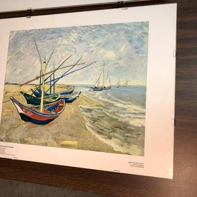 Lot of 4 Vincent Van Gogh Art Prints Glass Covered