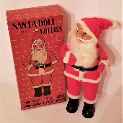 Lot #247  Two Vintage Santas - one with original box