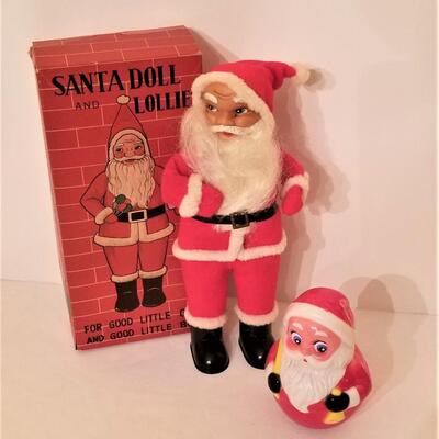 Lot #247  Two Vintage Santas - one with original box