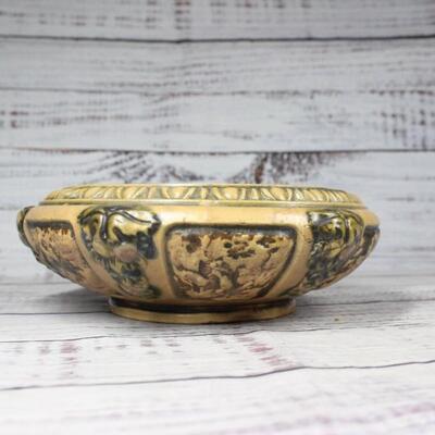 Antique Roseville Pottery Florentine Shallow Console Bulb Bowl