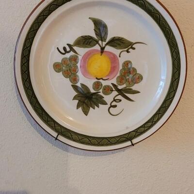 Lot 113: (2) Stangl and (1) Blue Ridge Pottery Plates on Hangers