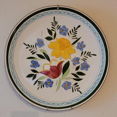 Lot 113: (2) Stangl and (1) Blue Ridge Pottery Plates on Hangers