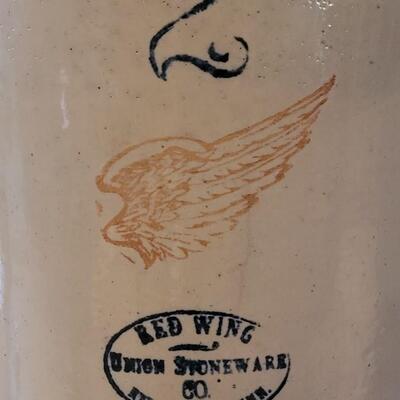 Lot 135: Antique Red Wing #2 Stoneware Crock