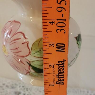 Lot 143: (2) Blue Ridge Handpainted Pottery Pitcher & Vase