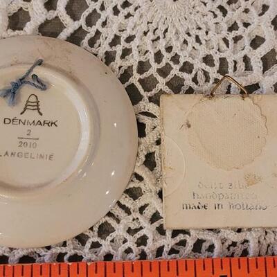 Lot 145: Antique Delft Tile and Langelinie Miniature Plate