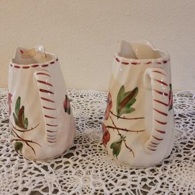 Lot 158: (2) Blue Ridge Handpainted Pottery Pitchers