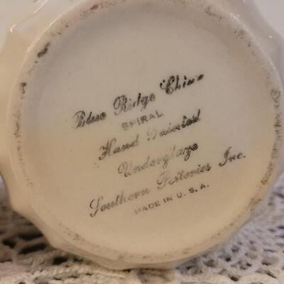 Lot 158: (2) Blue Ridge Handpainted Pottery Pitchers