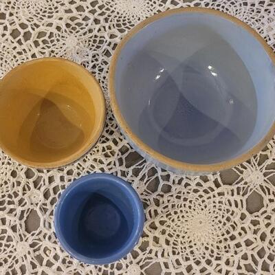Lot 164: (3) Vintage Stoneware Bowls