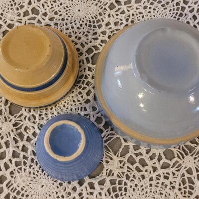 Lot 164: (3) Vintage Stoneware Bowls