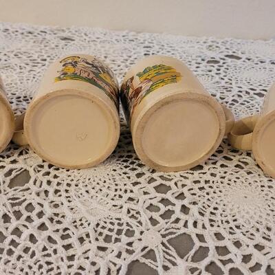 Lot 167: (4) Antique Nursery Rhymes Ceramic Mugs