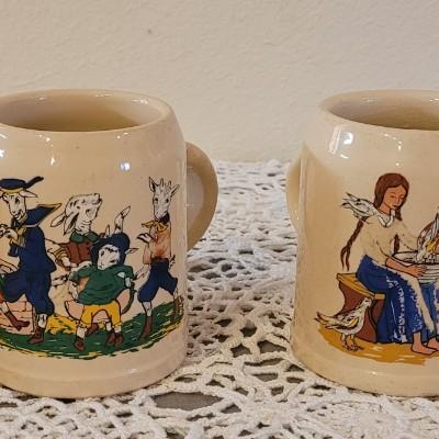 Lot 167: (4) Antique Nursery Rhymes Ceramic Mugs