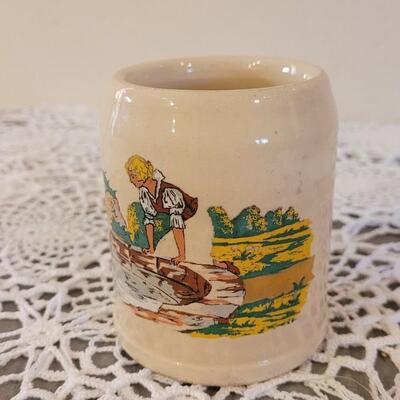 Lot 167: (4) Antique Nursery Rhymes Ceramic Mugs