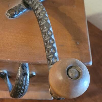 Lot 172: Antique Coffee Grinder with Ornate Handle & Crank