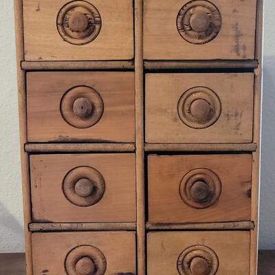 Lot 173: Antique Primitive Spice Chest