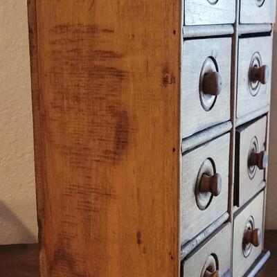 Lot 173: Antique Primitive Spice Chest