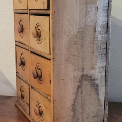 Lot 173: Antique Primitive Spice Chest