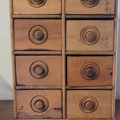 Lot 173: Antique Primitive Spice Chest