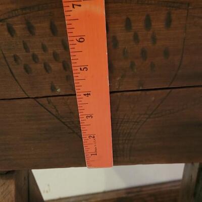 Lot 177: Antique Primitive Stool with Handcarved Design