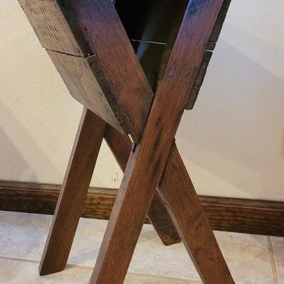 Lot 177: Antique Primitive Stool with Handcarved Design
