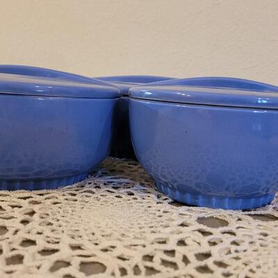 Lot 178: Vintage Hall China Blue Dishes