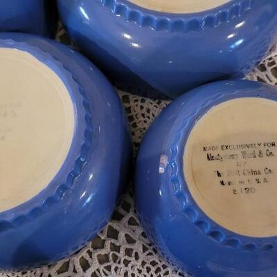 Lot 178: Vintage Hall China Blue Dishes