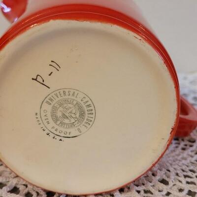 Lot 180: Vintage Universal Cambridge Red & Cream Pitchers