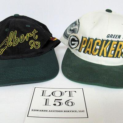 2 Older Green Bay Packers Baseball Caps, Gilbert and Packers