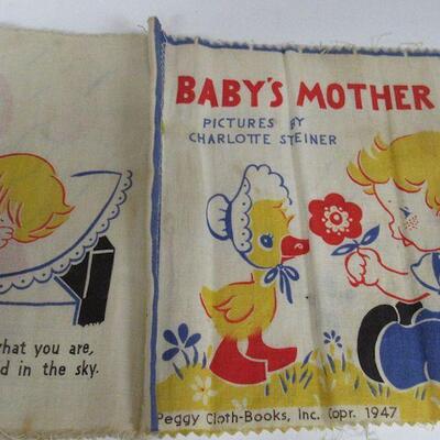 1947 Cloth Book Baby's Mother Goose, 3 Tiny Tales Books Read Description