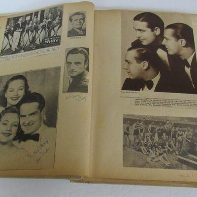 Vintage Early to Mid Century Scrapbook of Movie and Radio Stars Clippings, Etc, See All Photos!