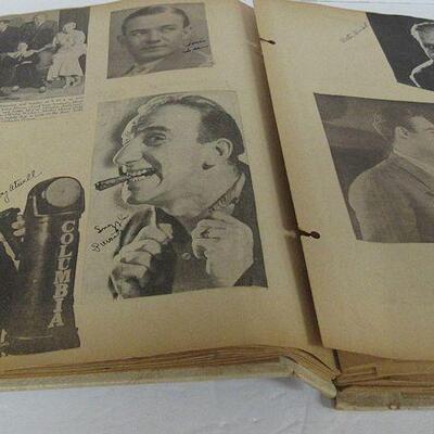 Vintage Early to Mid Century Scrapbook of Movie and Radio Stars Clippings, Etc, See All Photos!