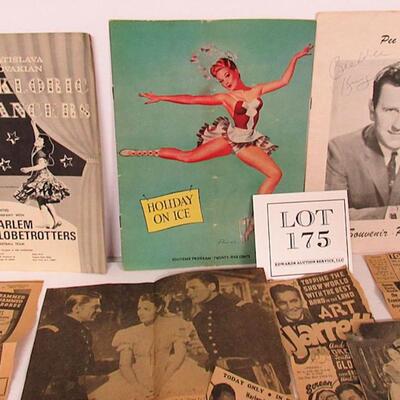 Large Lot of Vintage Movie Star Clippings and Show Programs, See All Photos