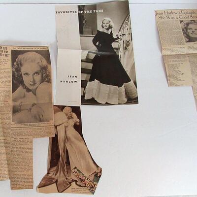 Lot of Vintage Jean Harlow Scraps Life and Death