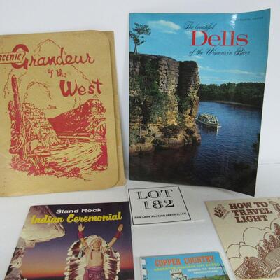 Nice Folder Photos Grandeur of the West From the Southern Pacific Lines, See All Photos, Lot of Vintage Travel Booklets WI Dells