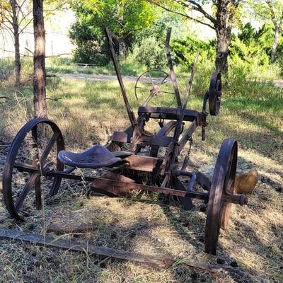 Lot 185: Antique Farming Plow Yard Deco