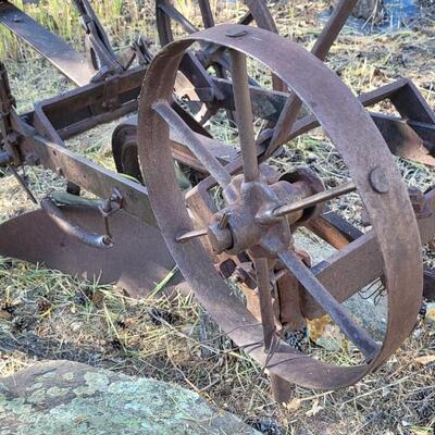 Lot 185: Antique Farming Plow Yard Deco