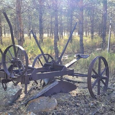 Lot 185: Antique Farming Plow Yard Deco