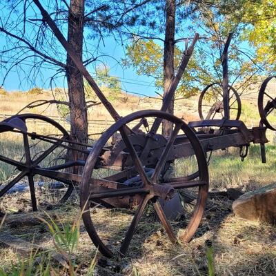 Lot 185: Antique Farming Plow Yard Deco