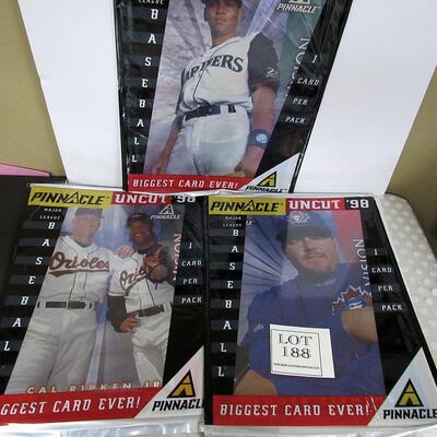 3 Huge Baseball Cards "Biggest Card Ever" 1998