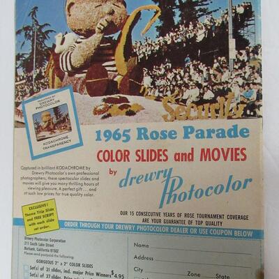 Madison Football Schedules, 1947 & 1949, and Pasadena Tournament of Roses Roses on Parade Program 1965