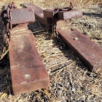 Lot 193: Old Tractor Forklift Forks HEAVY!