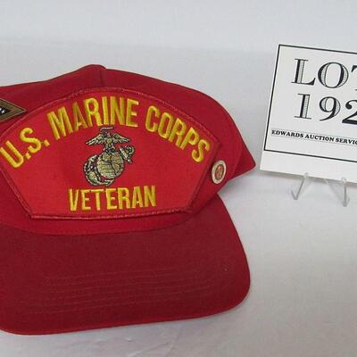 US Marine Corps Veteran Baseball Cap and 2 Hat Pins