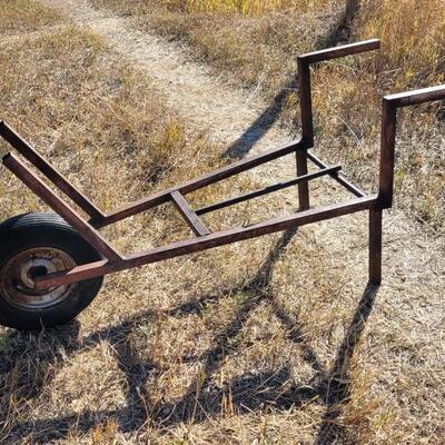 Lot 196: Vintage Metal Loading Dolly Wheelbarrow