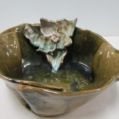 Artist Signed Handmade Pottery Bowl