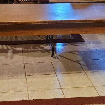 Lot 198: Vintage Library Table marked UCH on underside